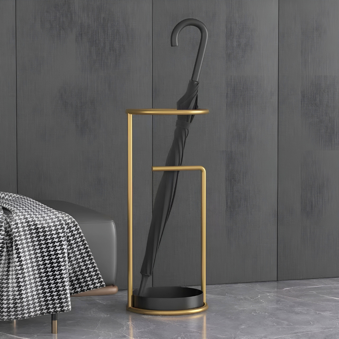 ホテルライク ブラック×ゴールドアンブレラスタンド