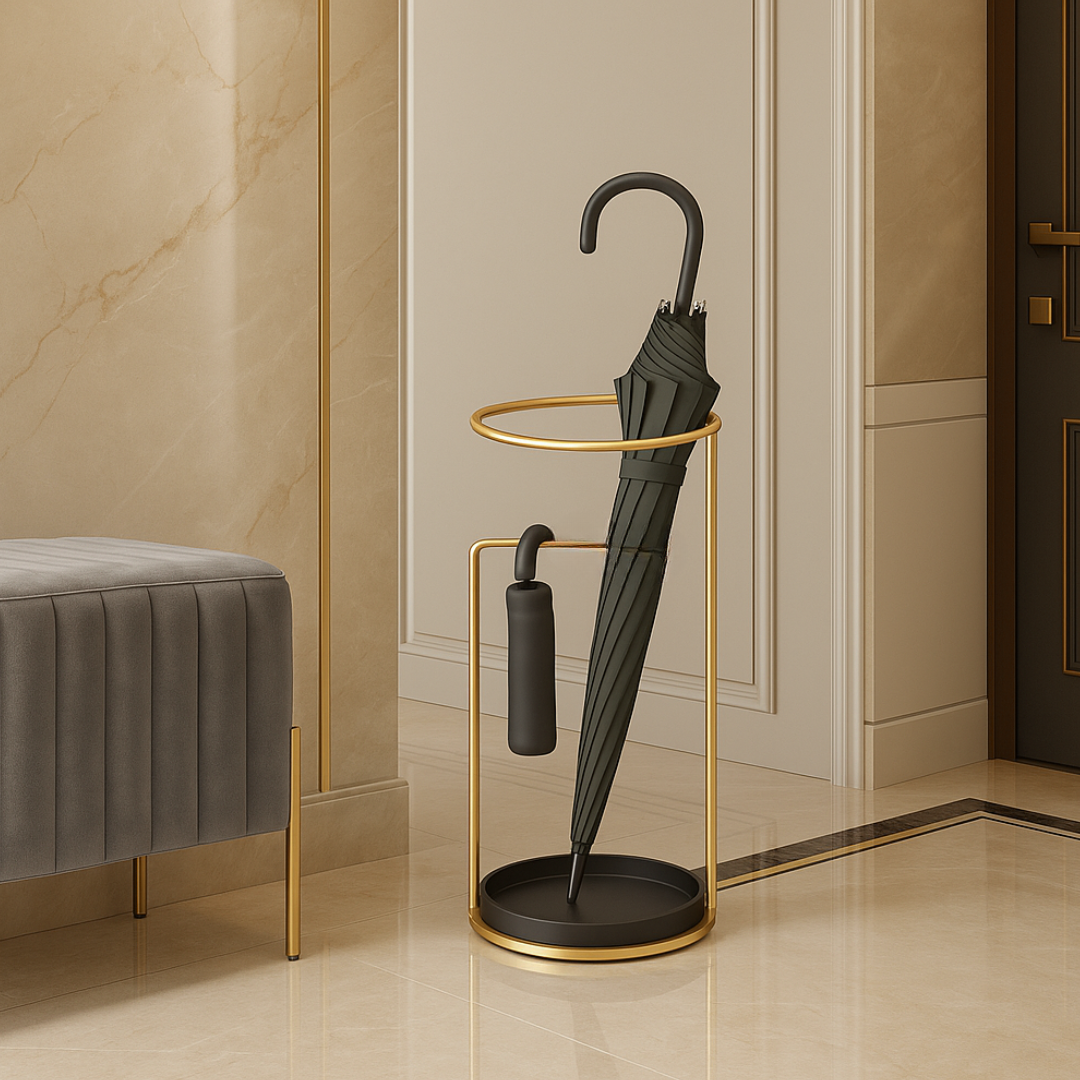 ホテルライク ブラック×ゴールドアンブレラスタンド