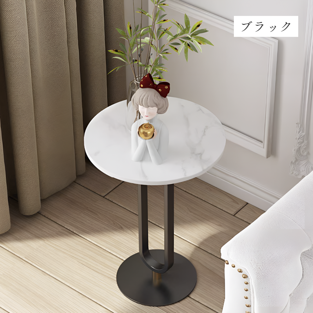 大理石調ラウンドテーブル