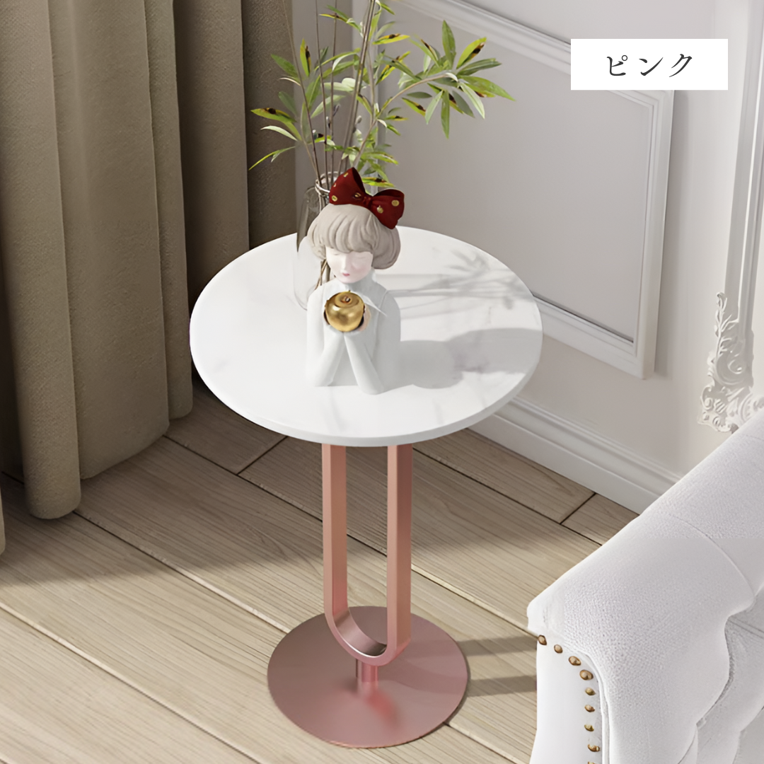 大理石調ラウンドテーブル