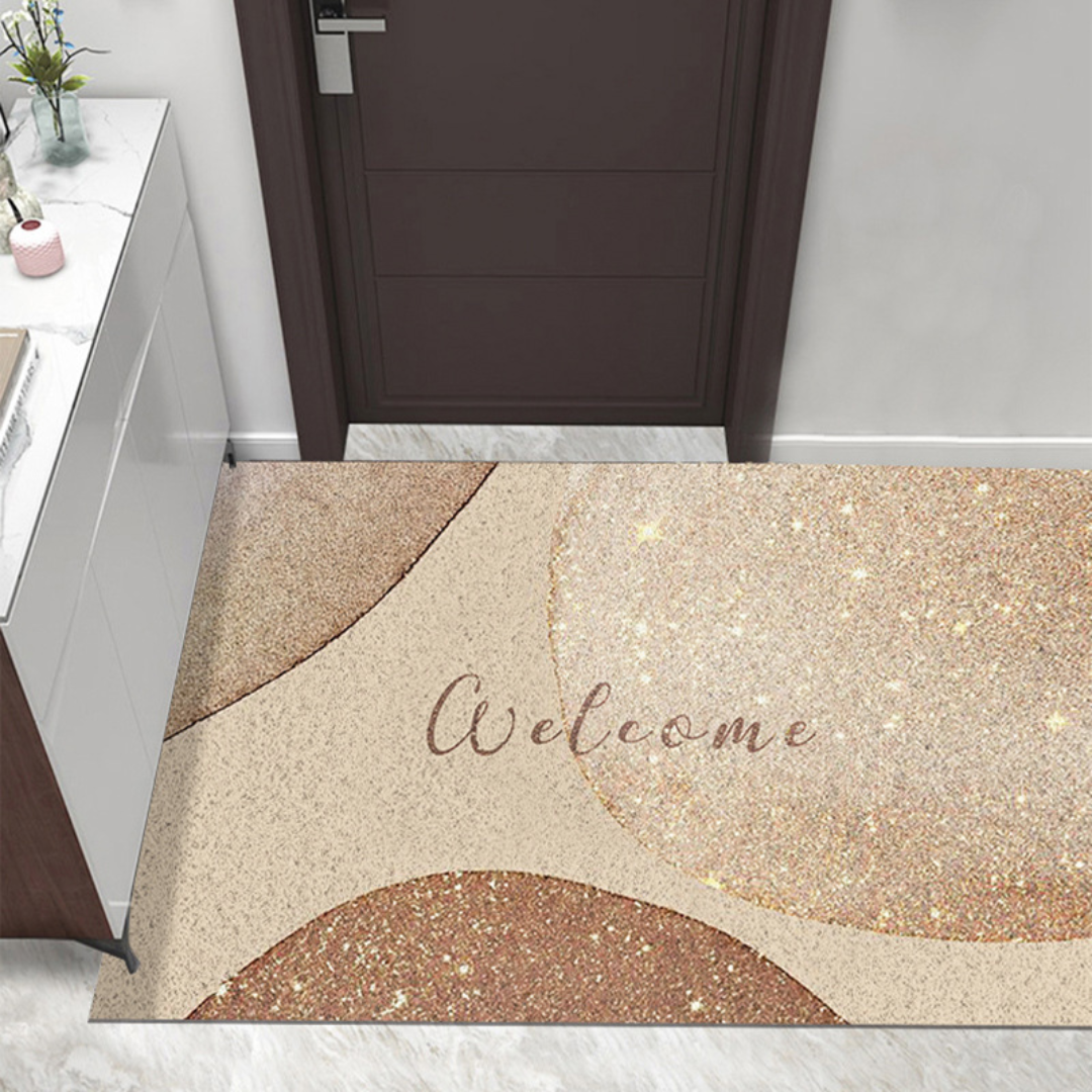 ブラウンエレガント 玄関ドアマット