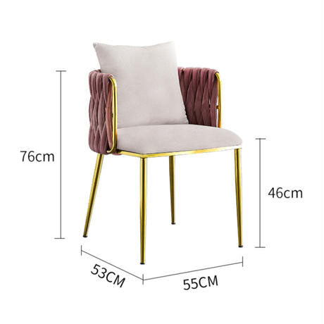 ゴールドラインダイニングチェア（千鳥柄）