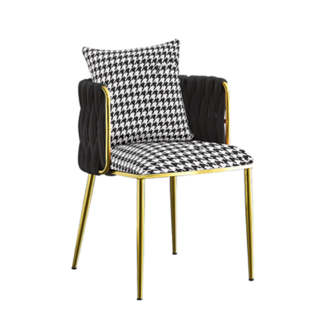 ゴールドラインダイニングチェア（千鳥柄）