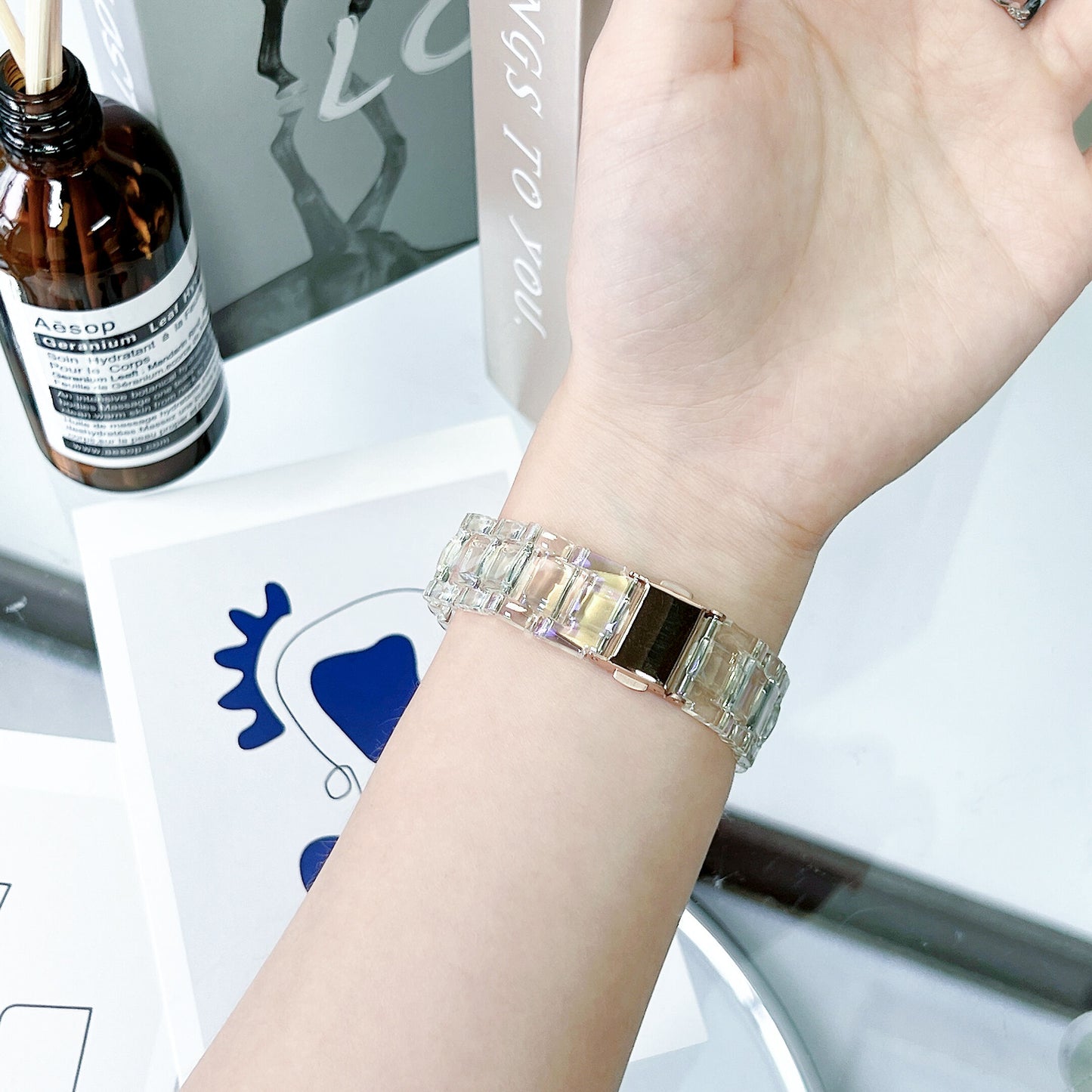 AppleWatchオーロラクリアバンド