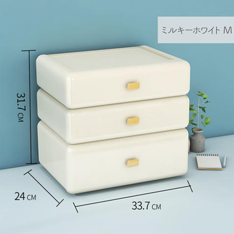 フェミニン卓上キャビネット3段 L