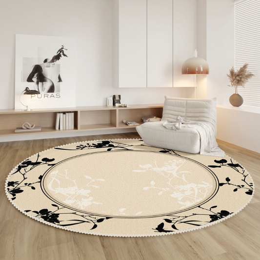 ラウンドボタニカルラグマット