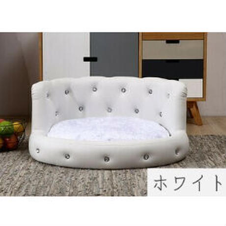 ビジュー付きプレミアムペットベッド（3カラー）