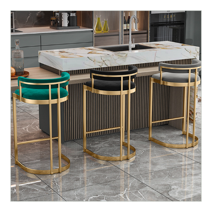 モダンゴールドハイチェア