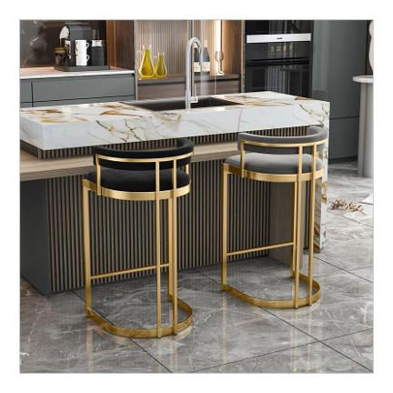 モダンゴールドハイチェア