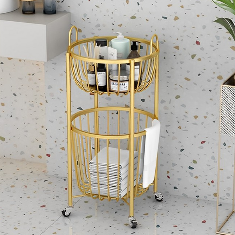 ゴールドダブルワイヤーバスケット