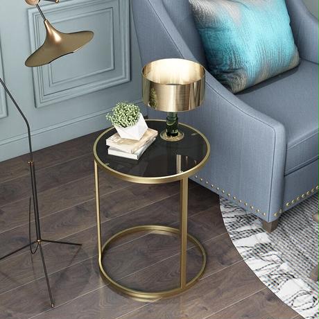 ガラスサイドテーブル（2カラー）