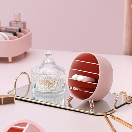 ラウンド型メイクアップボックス