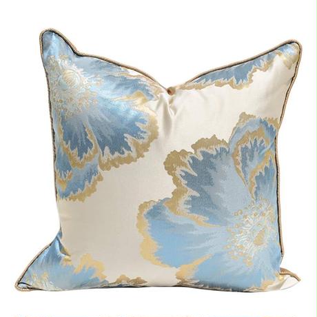 フラワー サテンクッションカバー