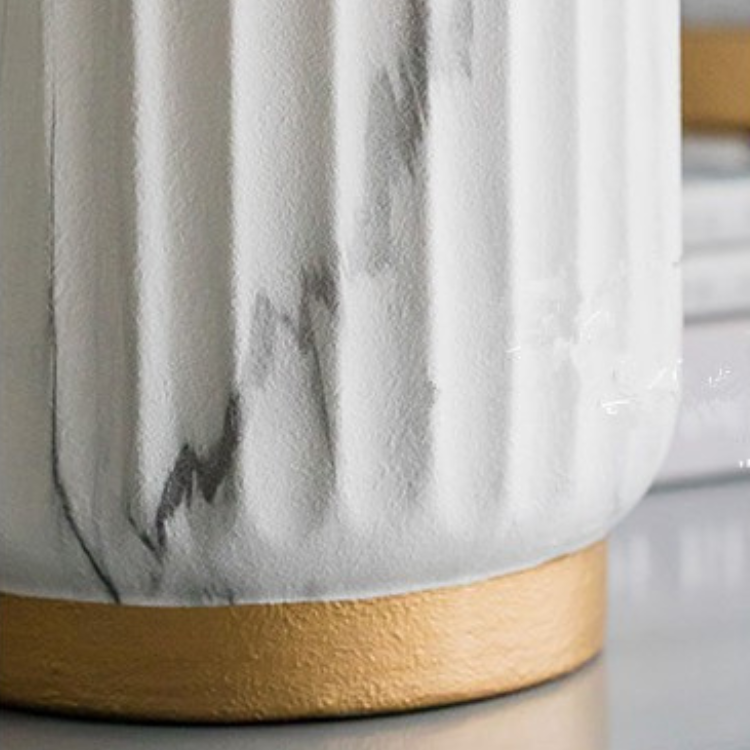 ホワイトマーブル柄フラワーベース