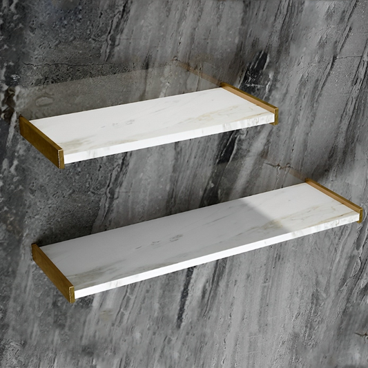 ホワイト大理石ウォールシェルフ