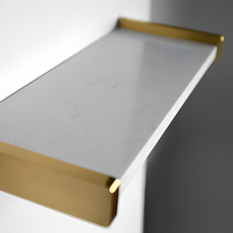 ホワイト大理石ウォールシェルフ