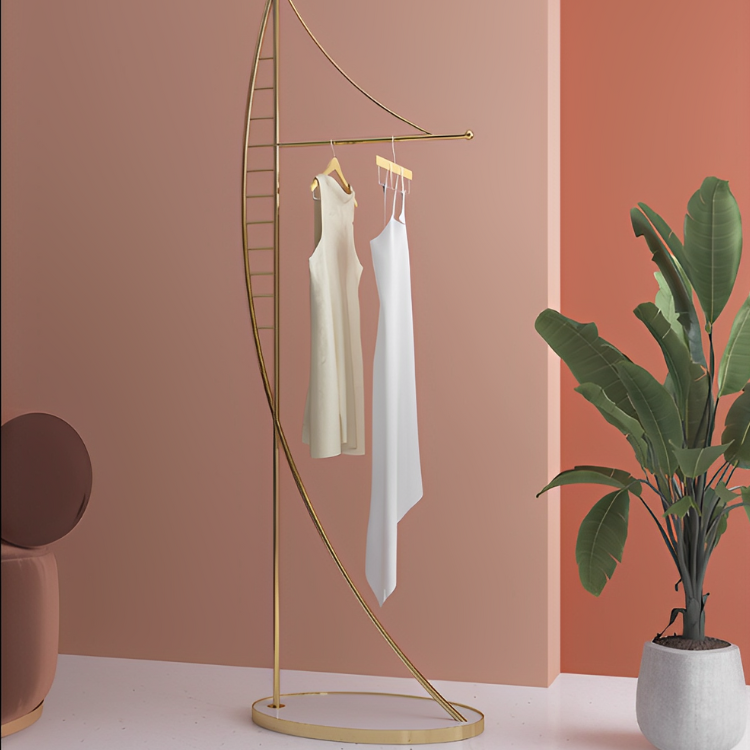 北欧風ゴールドハンガーラック