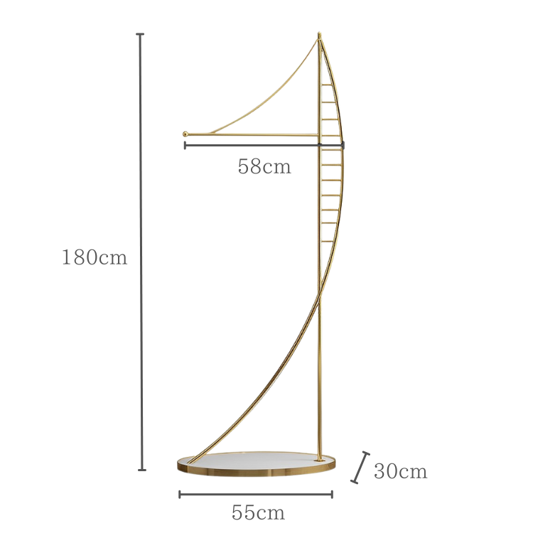 北欧風ゴールドハンガーラック