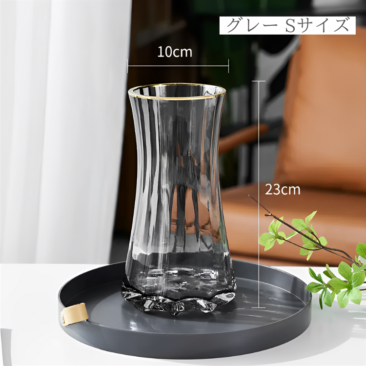 北欧風アートガラスフラワーポット