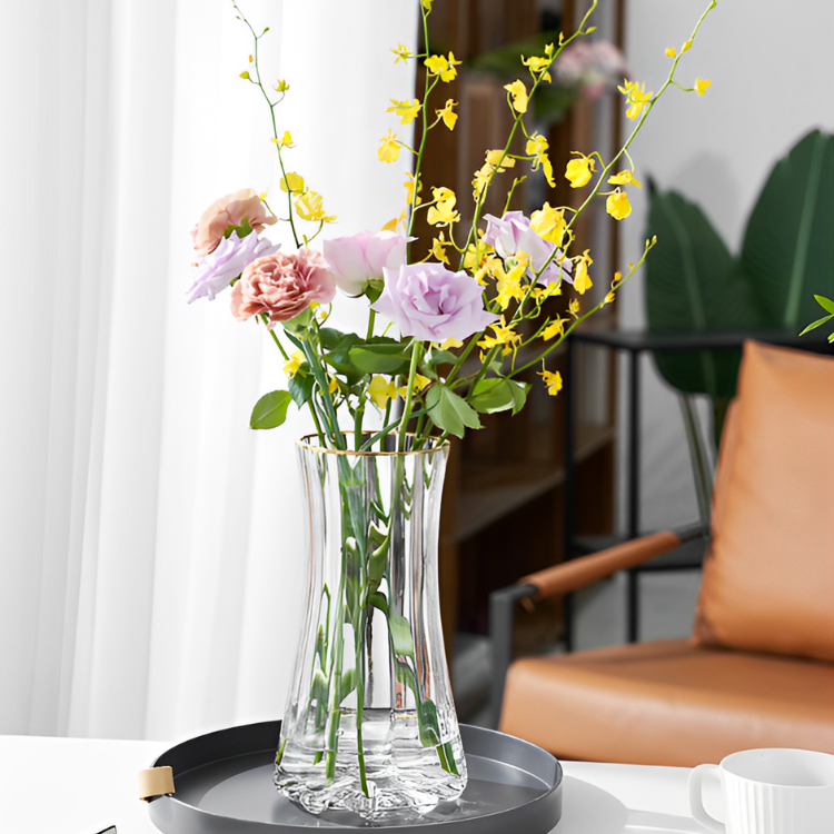 北欧風アートガラスフラワーポット