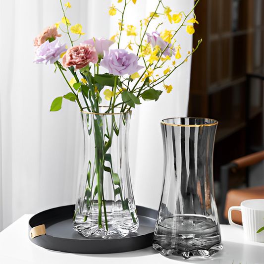 北欧風アートガラスフラワーポット