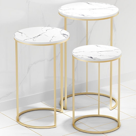 大理石ゴールドアクセントテーブル