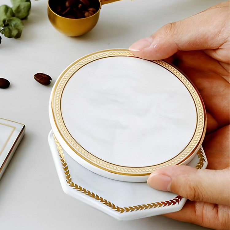 ノルディックマーブル調コースター