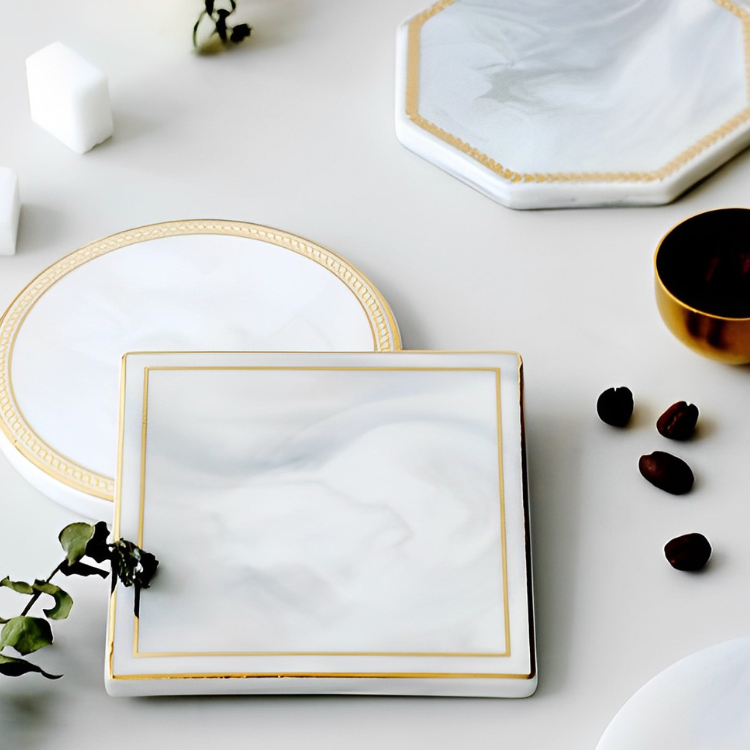 ノルディックマーブル調コースター