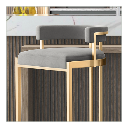 モダンゴールドハイチェア