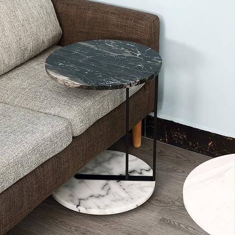 大理石ソファサイドゴールドテーブル