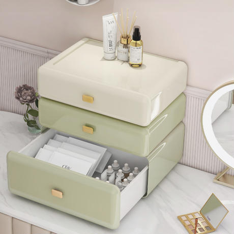 フェミニン卓上キャビネット3段 L