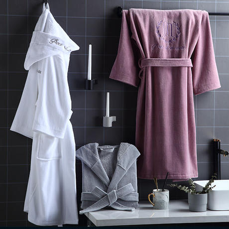 フード付きラグジュアリーバスローブ