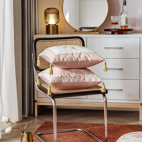 ラグジュアリーフローラルソファクッションカバー