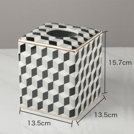 セラミックスクエアデザインティッシュカバー