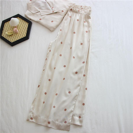 ポルカドットコットンパジャマセット