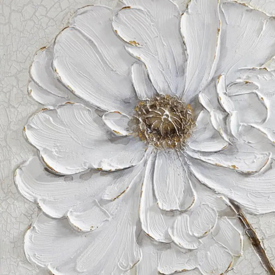 ホワイトフラワーウォールアート
