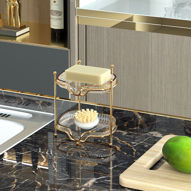 ラグジュアリー2段ソープディッシュ