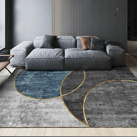 アクセントカラー サークルデザインラグ（3タイプ）