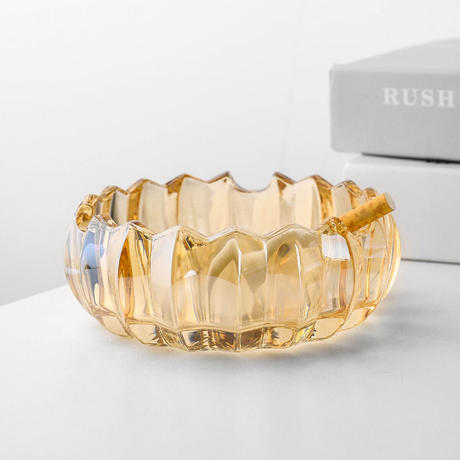 クリスタルアンバー灰皿