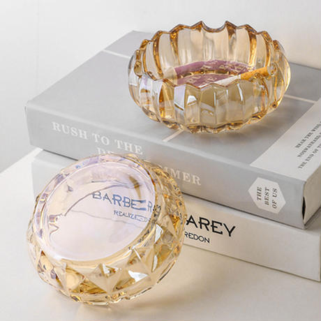 クリスタルアンバー灰皿