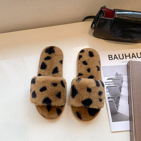 ダルメシアンファー ルームシューズ