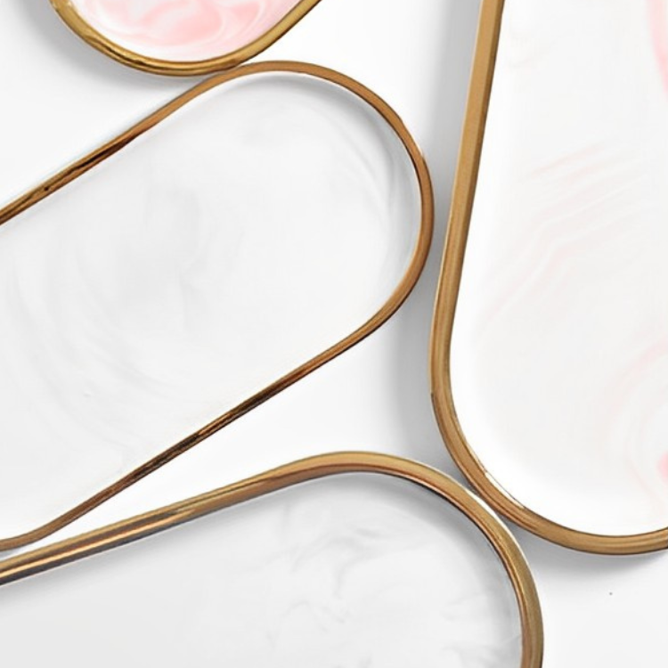 マーブル柄マルチトレイ