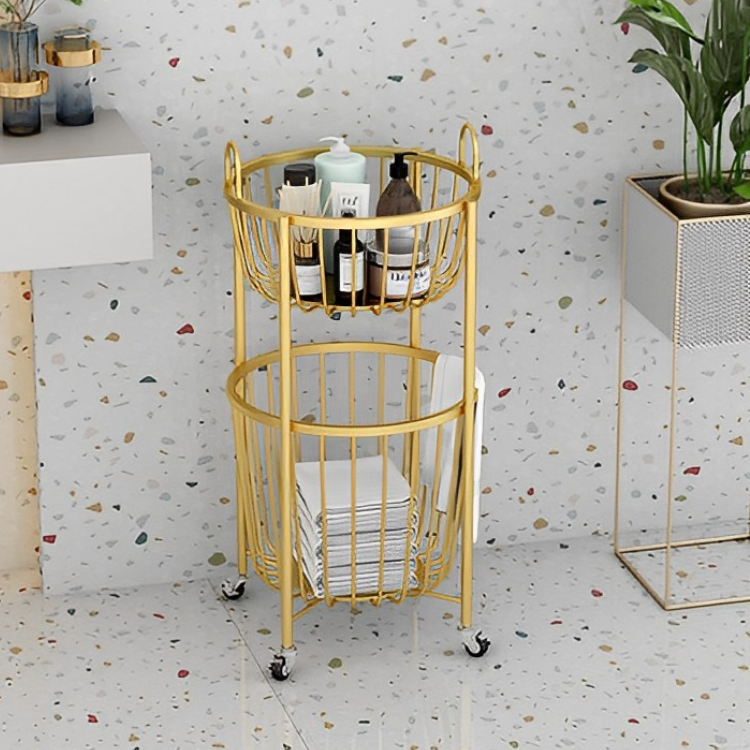 ゴールドダブルワイヤーバスケット