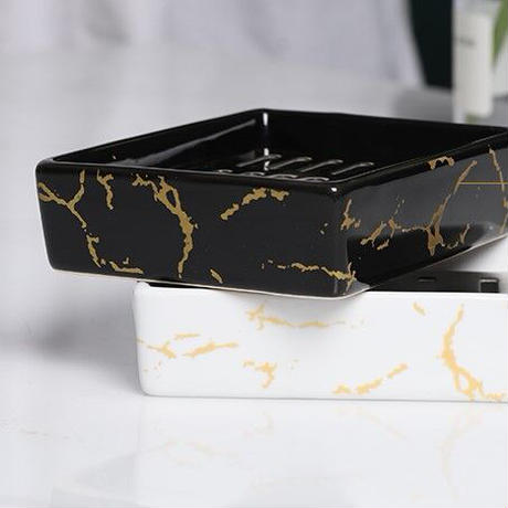 大理石調スクエアデザインソープディッシュ
