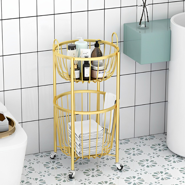 ゴールドダブルワイヤーバスケット