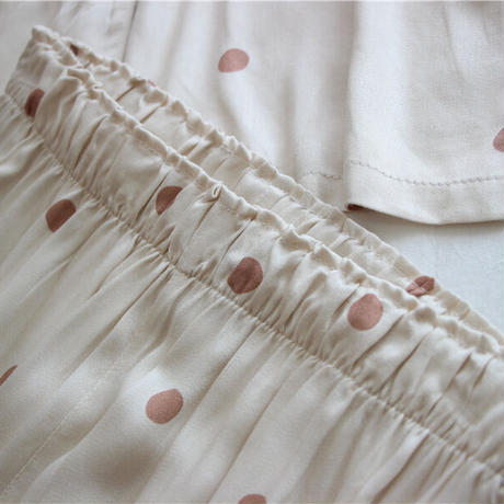 ポルカドットコットンパジャマセット