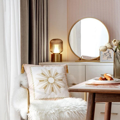 ラグジュアリーフローラルソファクッションカバー