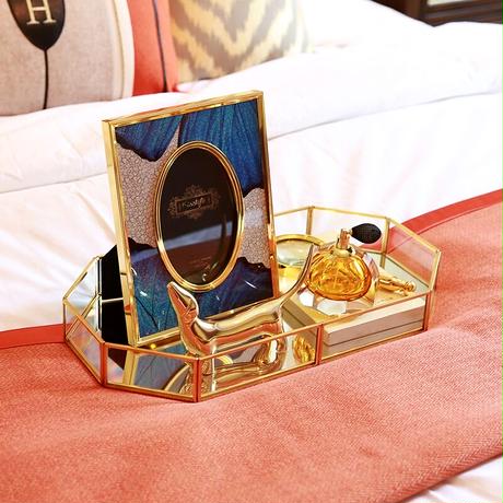 ゴールド鏡面トレイ