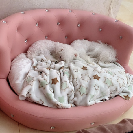 ビジュー付きプレミアムペットベッド（3カラー）