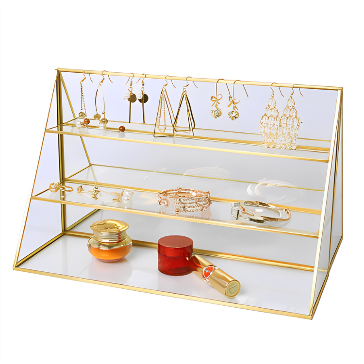 エレガントガラスコスメ収納ラック